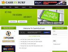 Tablet Screenshot of cashinsurf.com